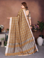 Thumbnail for Aastha Fashion Mustard Linen Weaving Saree - Distacart