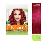 Thumbnail for Nisha Creme Hair Color for Women - Cherry-Red - Distacart