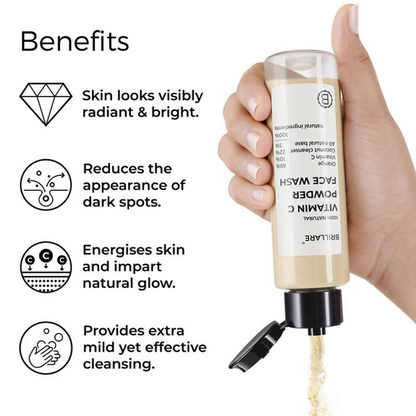 Brillare 10% Vitamin C Face Serum & Vitamin C Powder Face Wash - Dista