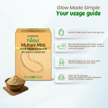 Nisha Multani Mitti for Face | Skin Brightening Face Pack - Distacart