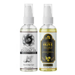 Thumbnail for AromaMusk Organic 100% Pure Cold Pressed Extra Virgin Coconut & Olive Oil - Dista