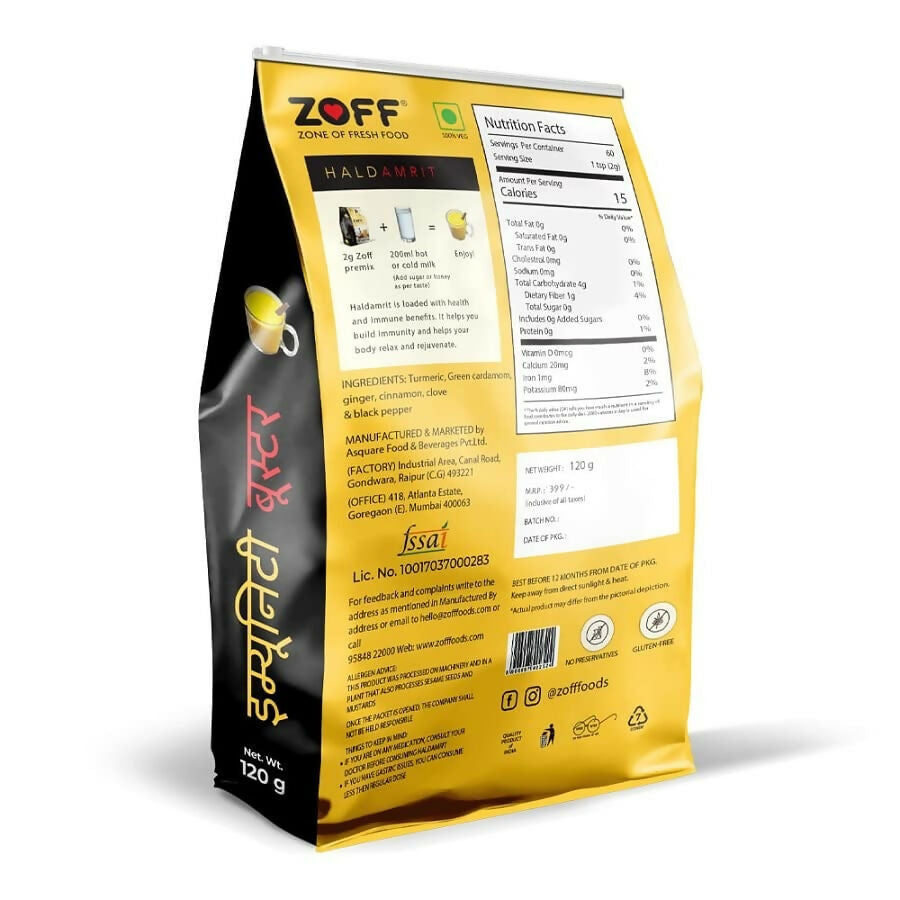Zoff Haldamrit Immunity Booster - A Turmeric drink - Distacart