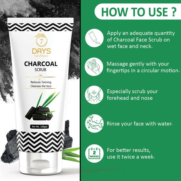 7 Days Activated Charcoal Face Scrub - Distacart