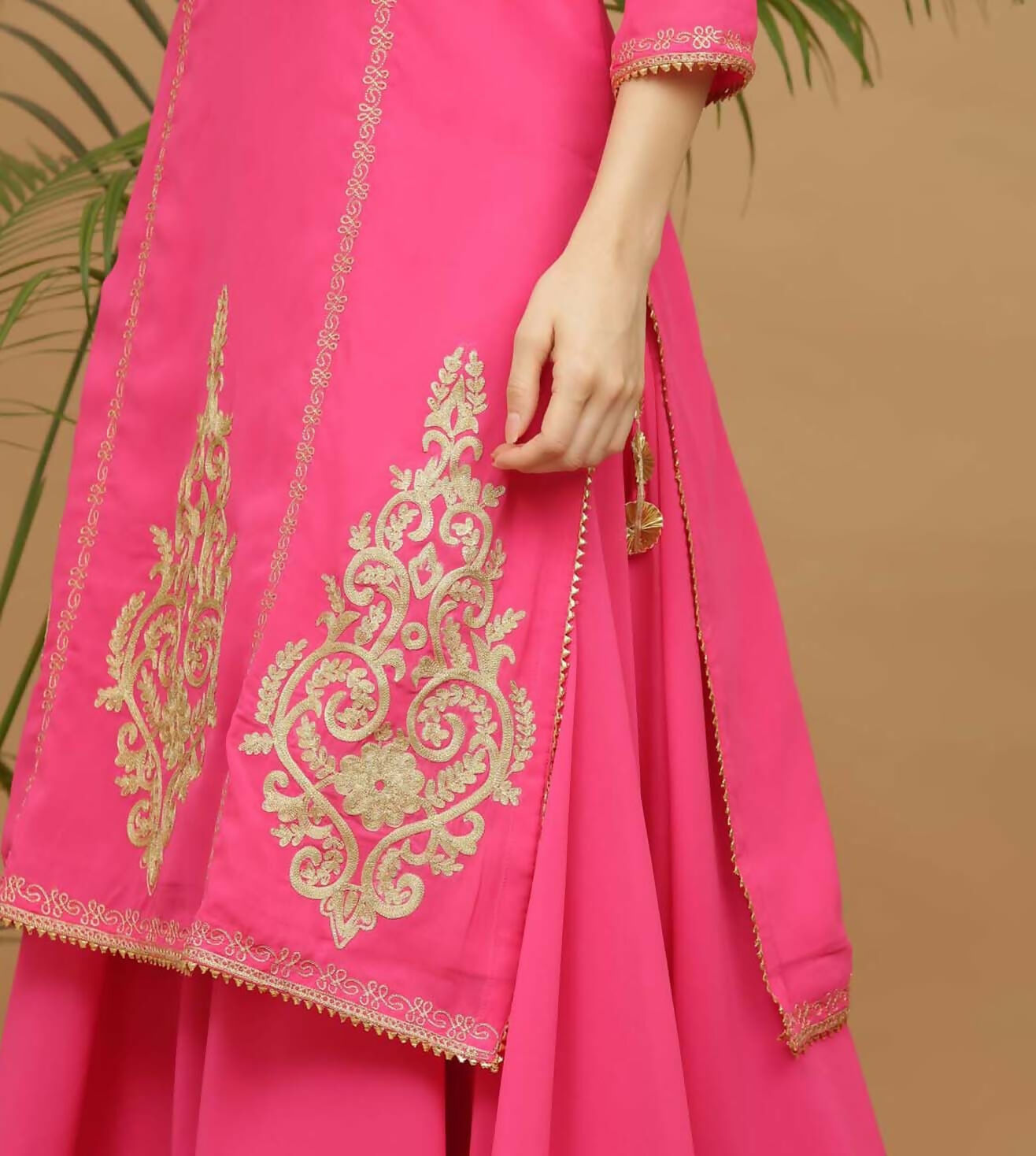 Joban Fashion Pink Georgette Lehenga Set