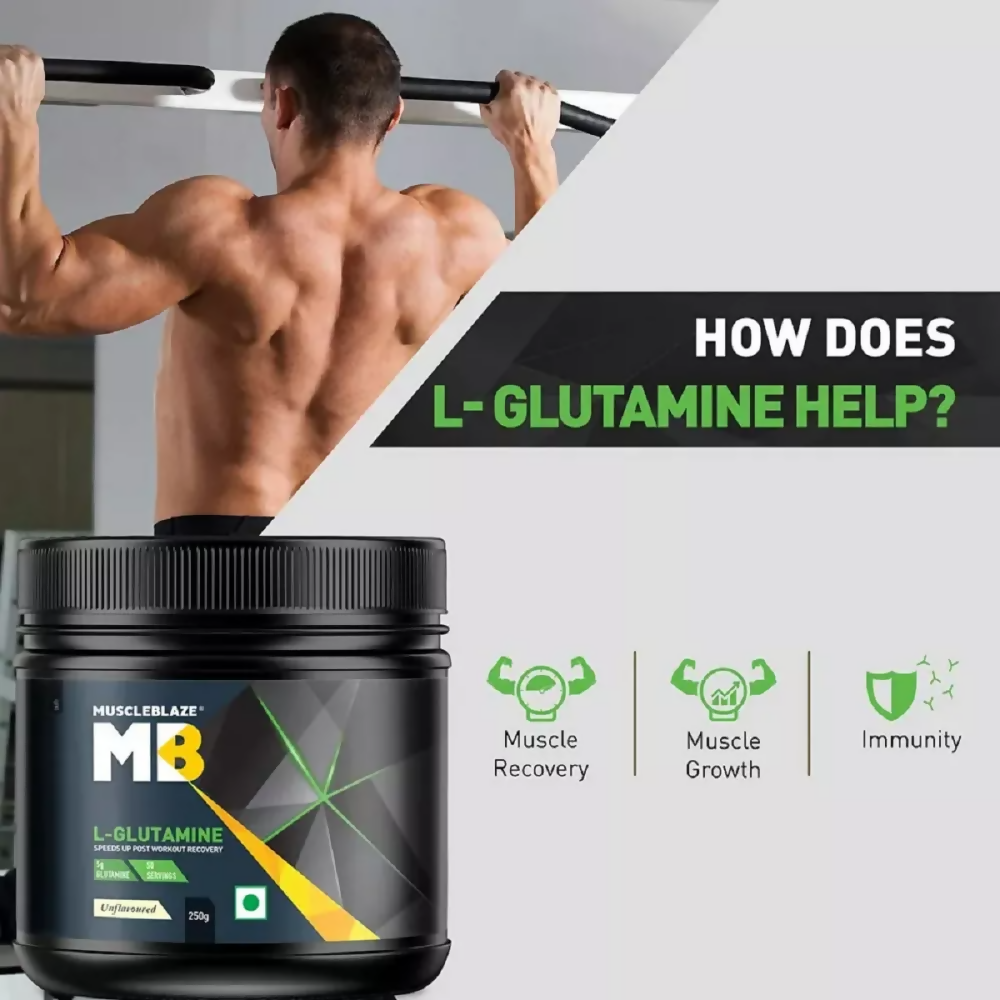 MuscleBlaze L - Glutamine Unflavored - Distacart
