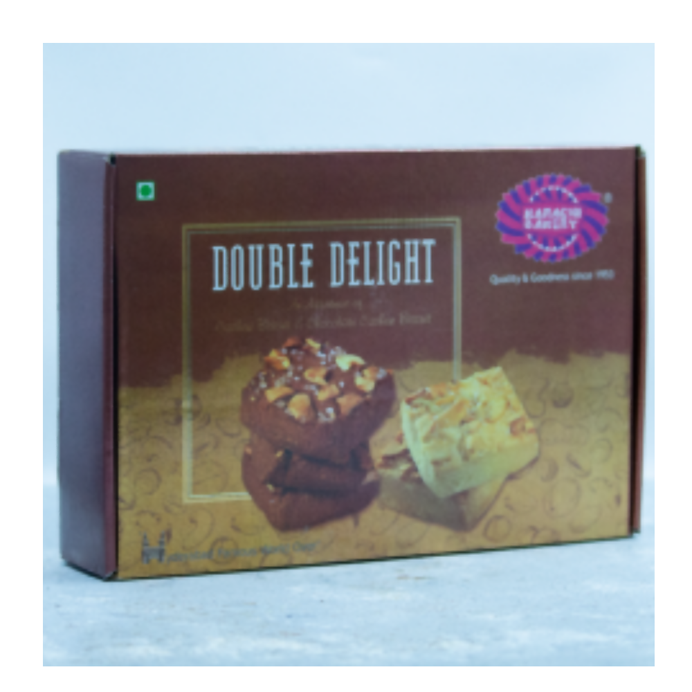 Karachi Bakery Double Delight (Gold) Cashew Biscuit & Chocolate Cashew - Distacart