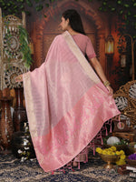 Thumbnail for Astita Organza Light Pink Saree