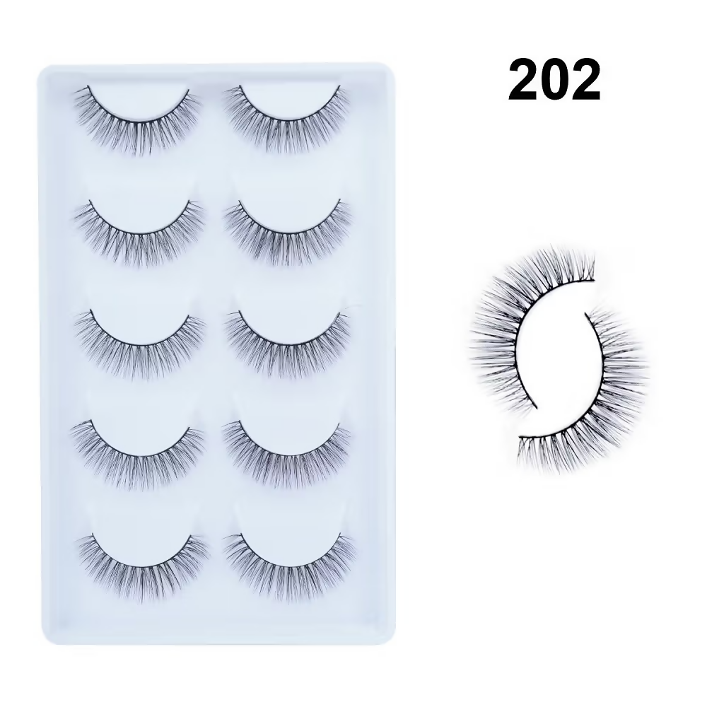 Bronson Professional Pair 6D Long & Natural False Eyelashes - 202 - Dista