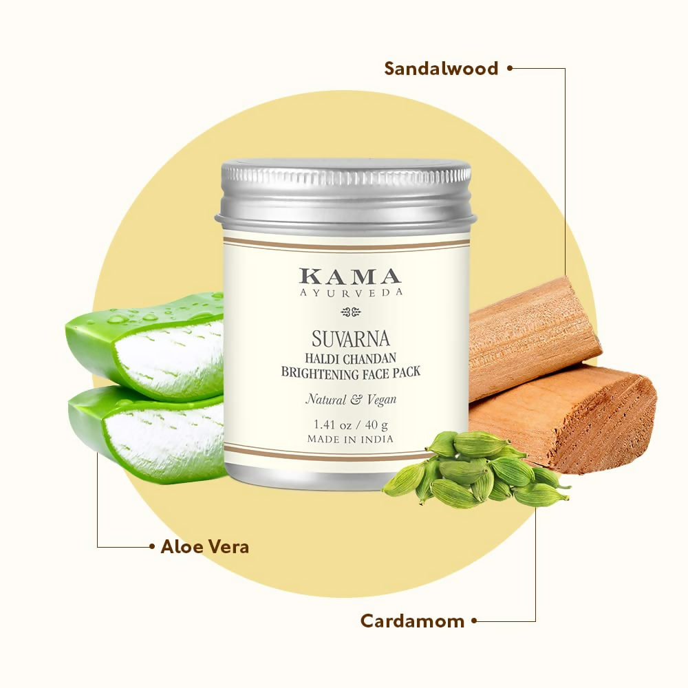 Kama Ayurveda Suvarna Haldi Chandan Brightening Face Pack - Distacart