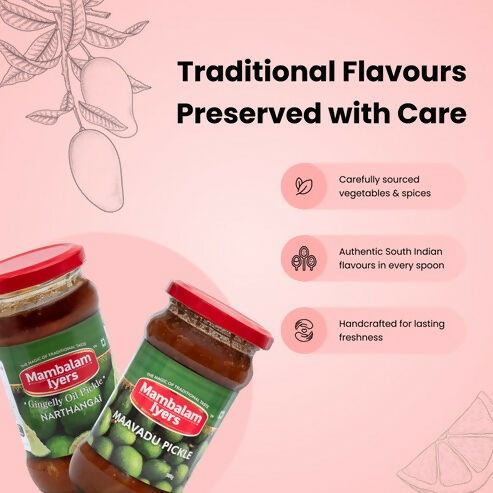 Mambalam Iyers Narthangai & Maavadu Pickle Combo - Distacart