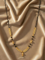 Thumbnail for NVR Women Gold Plated Black Beaded Short Design Mangalsutra - Distacart
