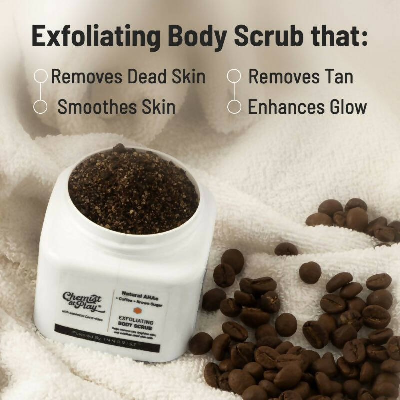 Chemist At Play Exfoliating Body Scrub For Removing Tan & Dead Skin Cells, Men & Women - Limited Time Offer