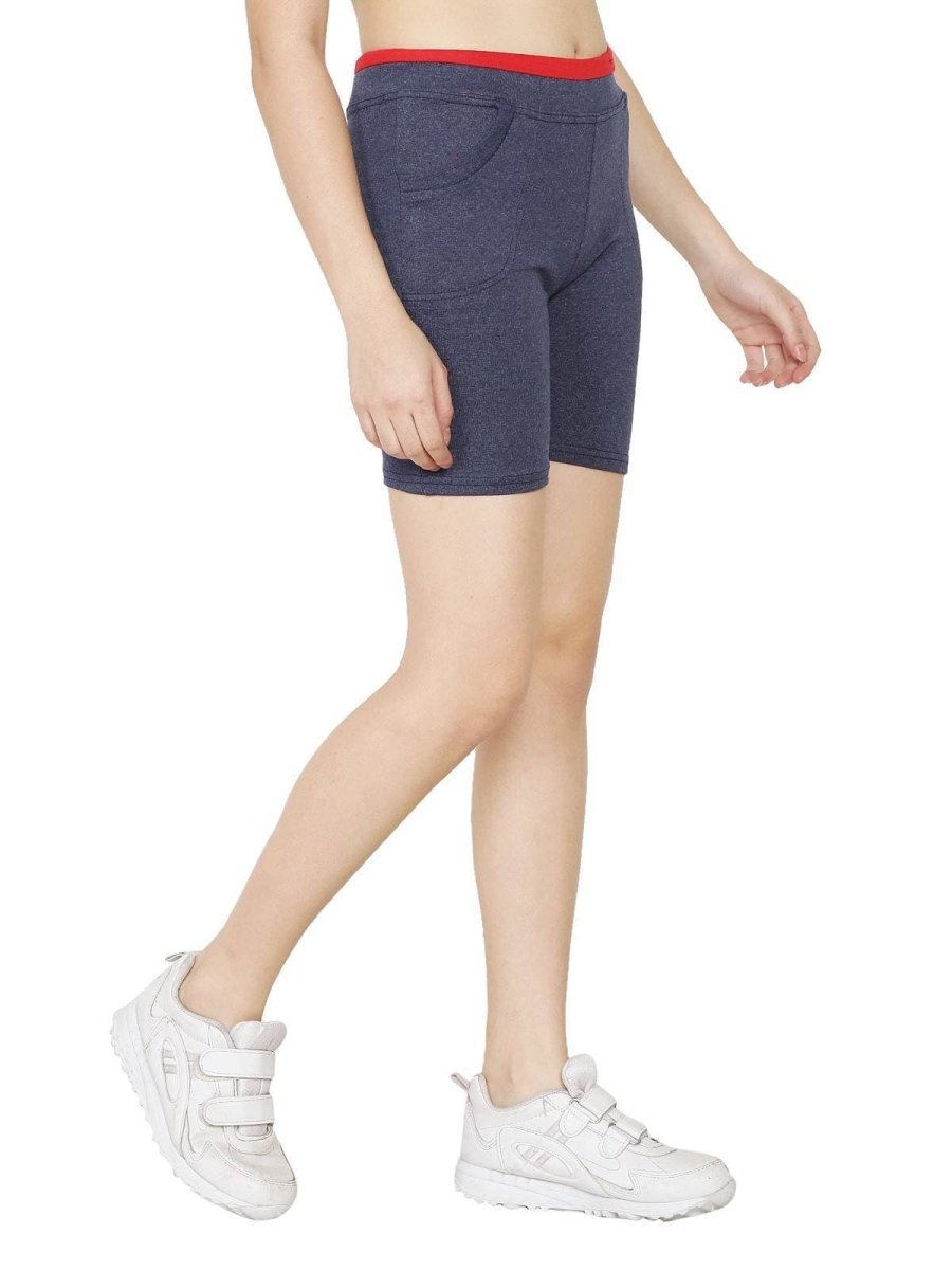 Asmaani Blue Grey Color Short Pant with Two Side Pockets