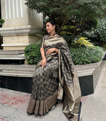 Thumbnail for Preksha Creation Banarasi Soft Silk Women Grey Saree - Distacart