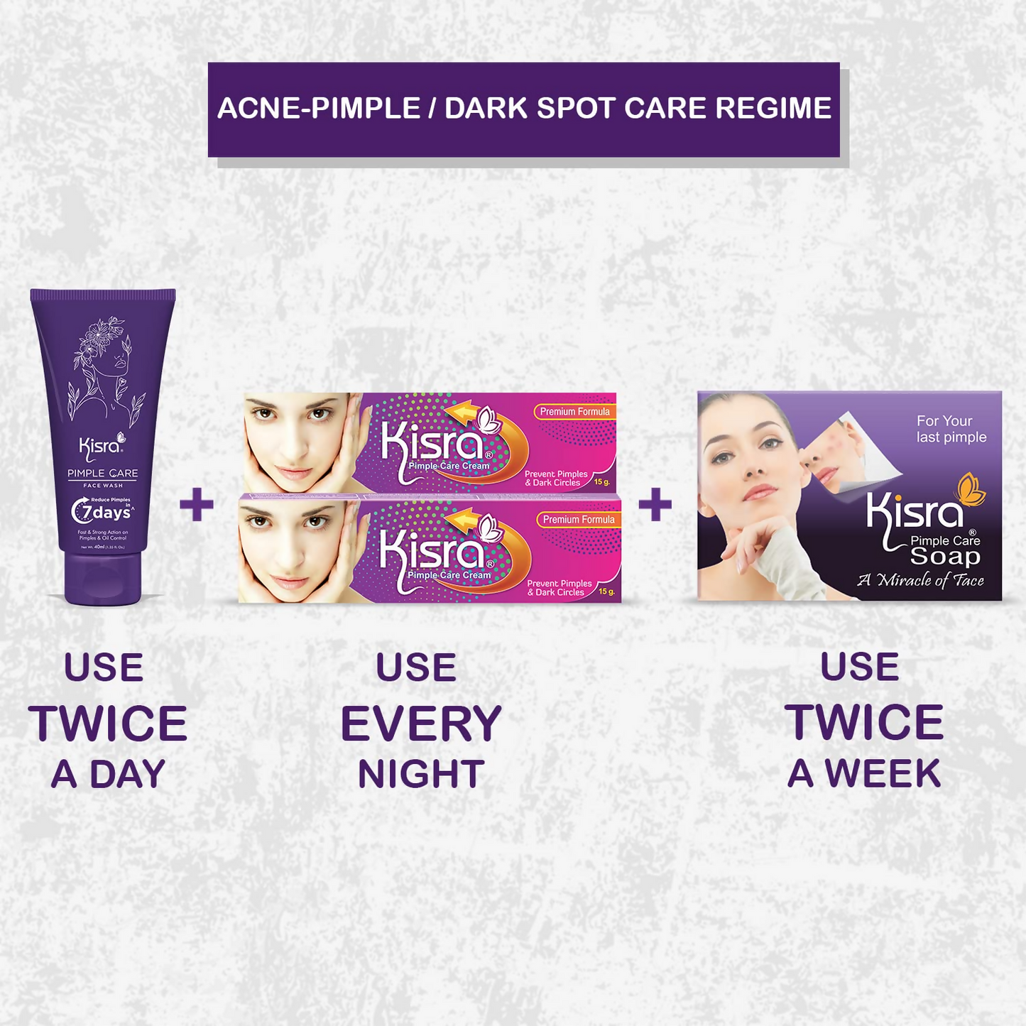 Kisra Ultimate Anti Acne - Pimple & Dark Spot Care Kit - Distacart