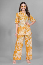 Thumbnail for Preksha Creation Cotton Floral Print Kurta Set Co-Ord Set