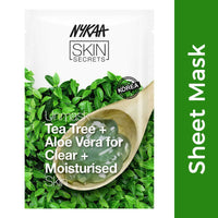 Thumbnail for Nykaa Skin Secrets Indian Rituals Tea Tree + Aloe Vera Sheet Mask For Clear & Moisturised Skin - Distacart