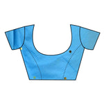 Thumbnail for Very Much Indian Pure Mul Cotton Handloom Saree - Sky Blue - Distacart