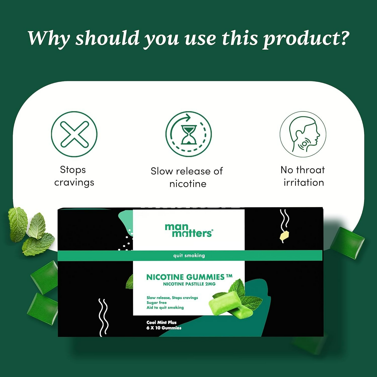 Man Matters Nicotine Gummies 2mg - Distacart