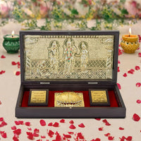 Thumbnail for International Gift 24 Karat Gold Coated Ram Darbar God Idol With Charan Paduka - Distacart