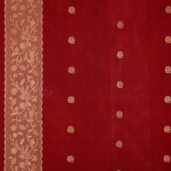 Preksha Creation Indian Style Banarasi Soft Silk Women Saree - Red - Distacart