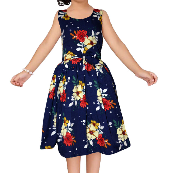 Asmaani Kids Party Wear Stylish Dresses, Perfect for Parties, Functions & Vacations - Navy Blue