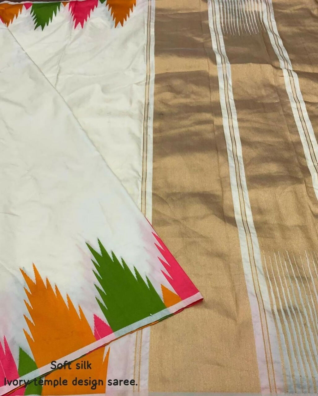 Preksha Creation Banarasi Women White Saree With Zari Work - Distacart