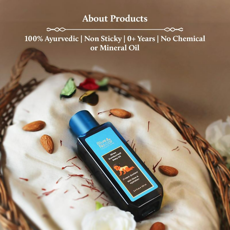 Blue Nectar Baby Oil with Pure Kumkumadi Oil - Distacart