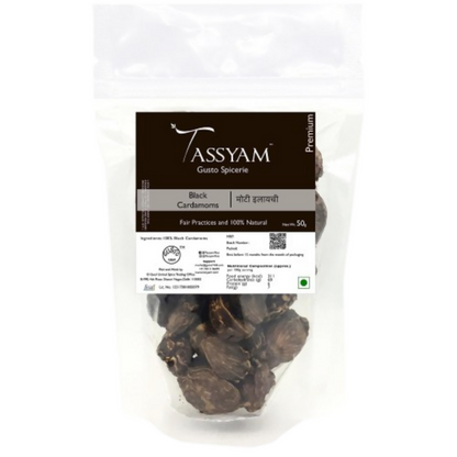 Tassyam Organics Black Cardamom - Distacart