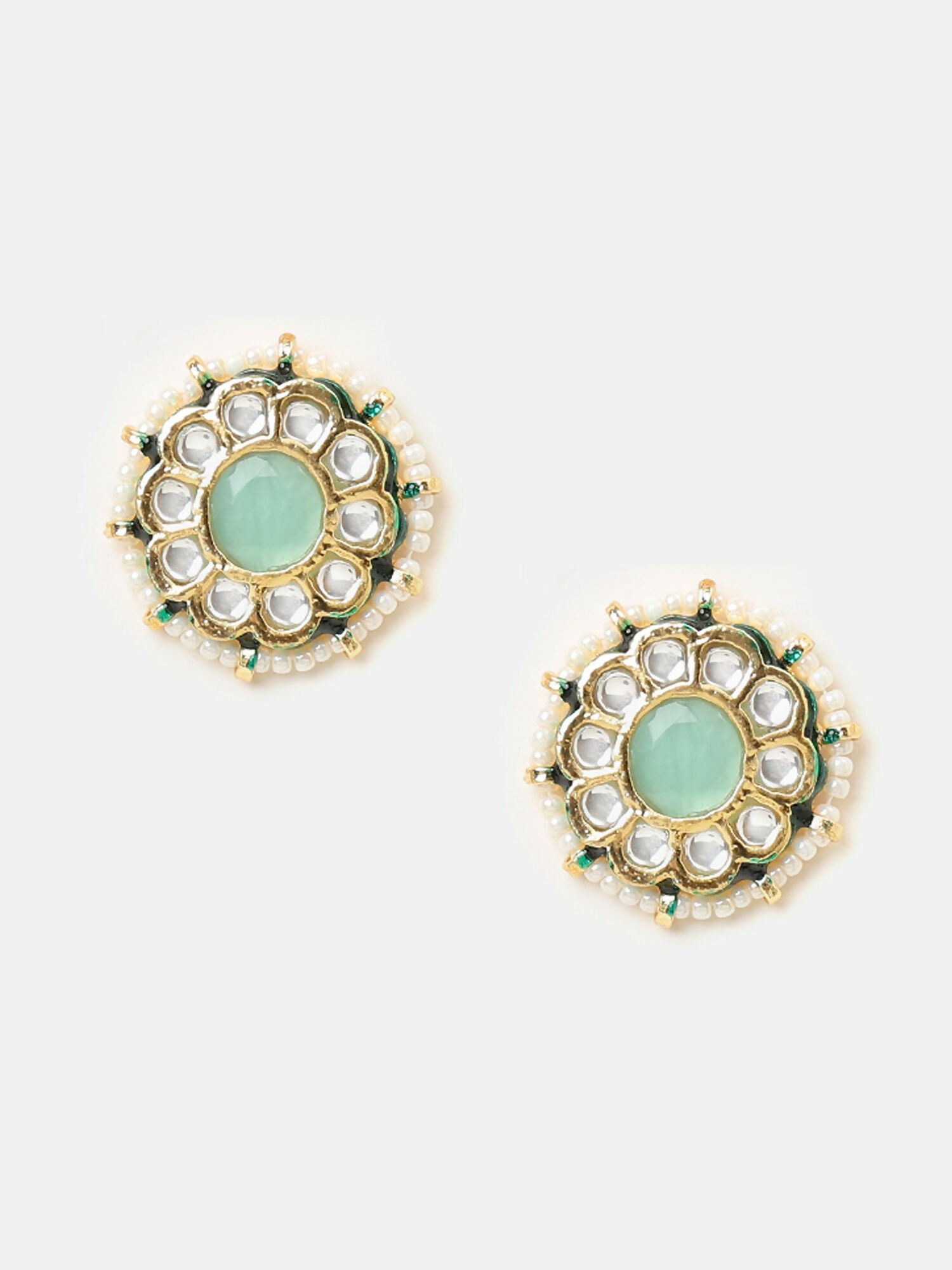 Ruby Raang Kundan Choker Neckpiece With Matching Studs - Distacart