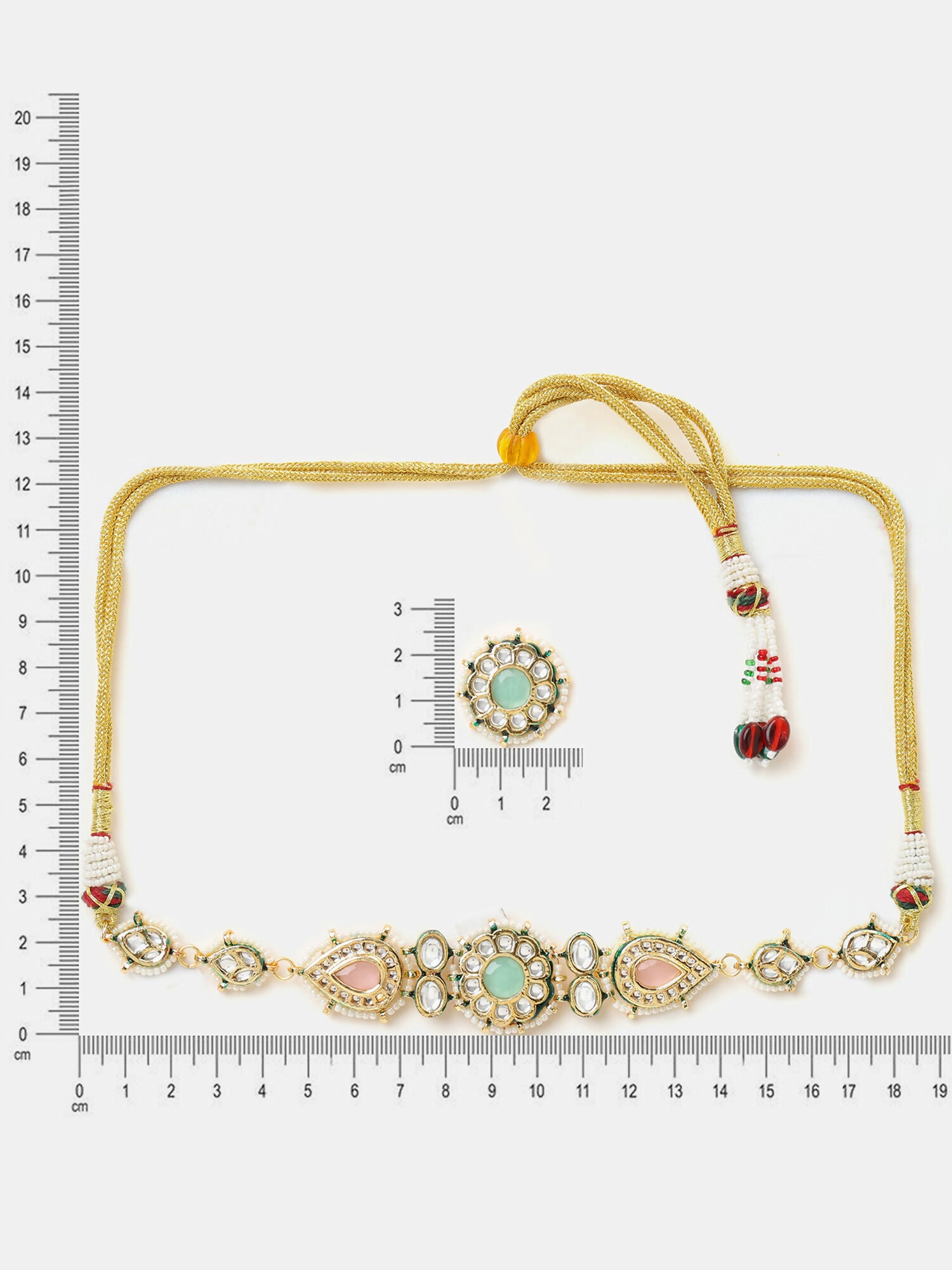 Ruby Raang Kundan Choker Neckpiece With Matching Studs - Distacart