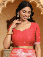 Thumbnail for Astita Banarasi Silk Pink Saree