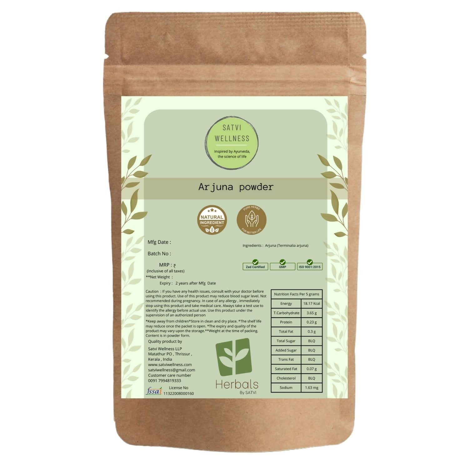 Satvi Wellness Arjuna Powder - Distacart