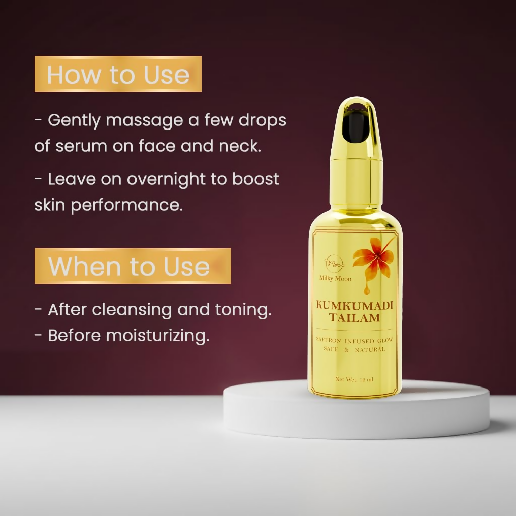 Milky Moon Kumkumadi Tailam Face Oil For Glowing Skin - Dista