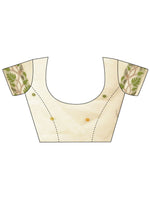 Thumbnail for Astita Linen Cotton Off White Saree