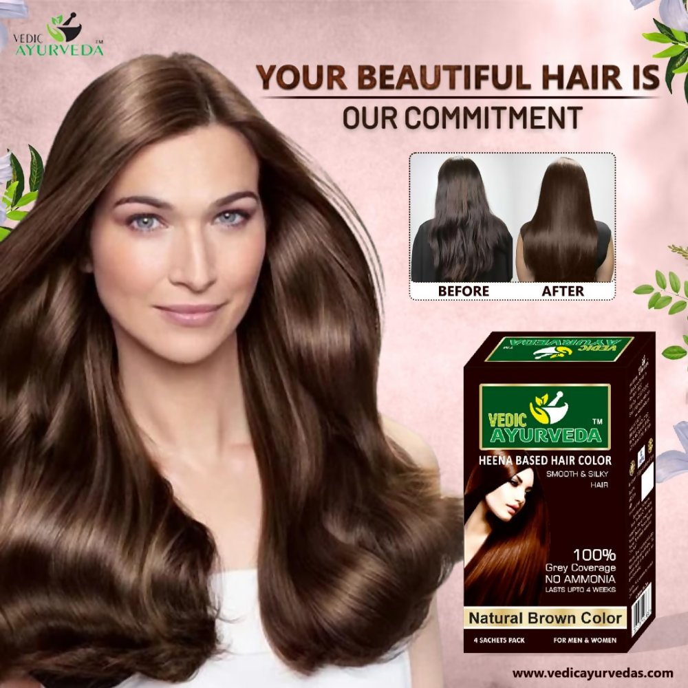 VedicAyurveda Natural Brown Hair Color - Dista
