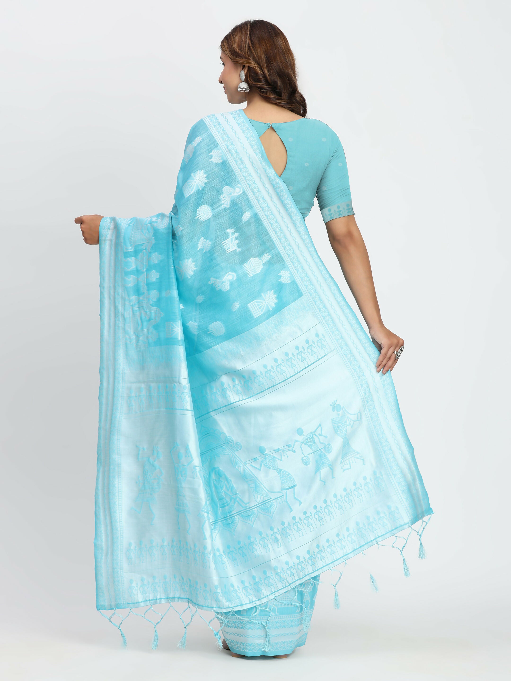 Astita Linen Cotton Grey Saree