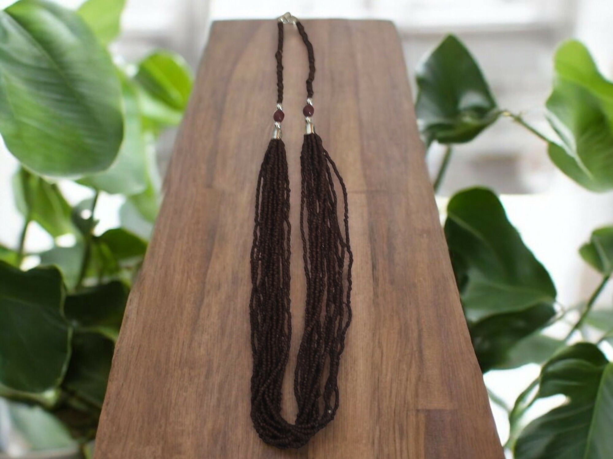 Inhanns Bloom Handmade Beaded Only Necklace - 12 Layers - Coffee Necklace - Distacart