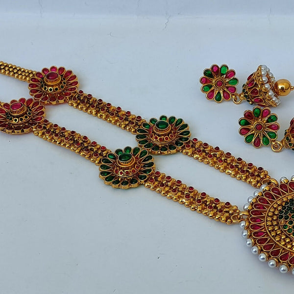 Traditional Multicolor Kemp Long Necklace Set - Distacart
