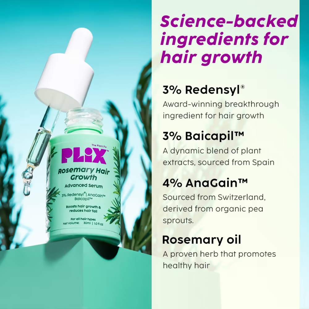 PLIX The Plant Fix Rosemary Anti Hairfall Kit (Serum, Shampoo, Conditioner & Hair Mask) - Distacart