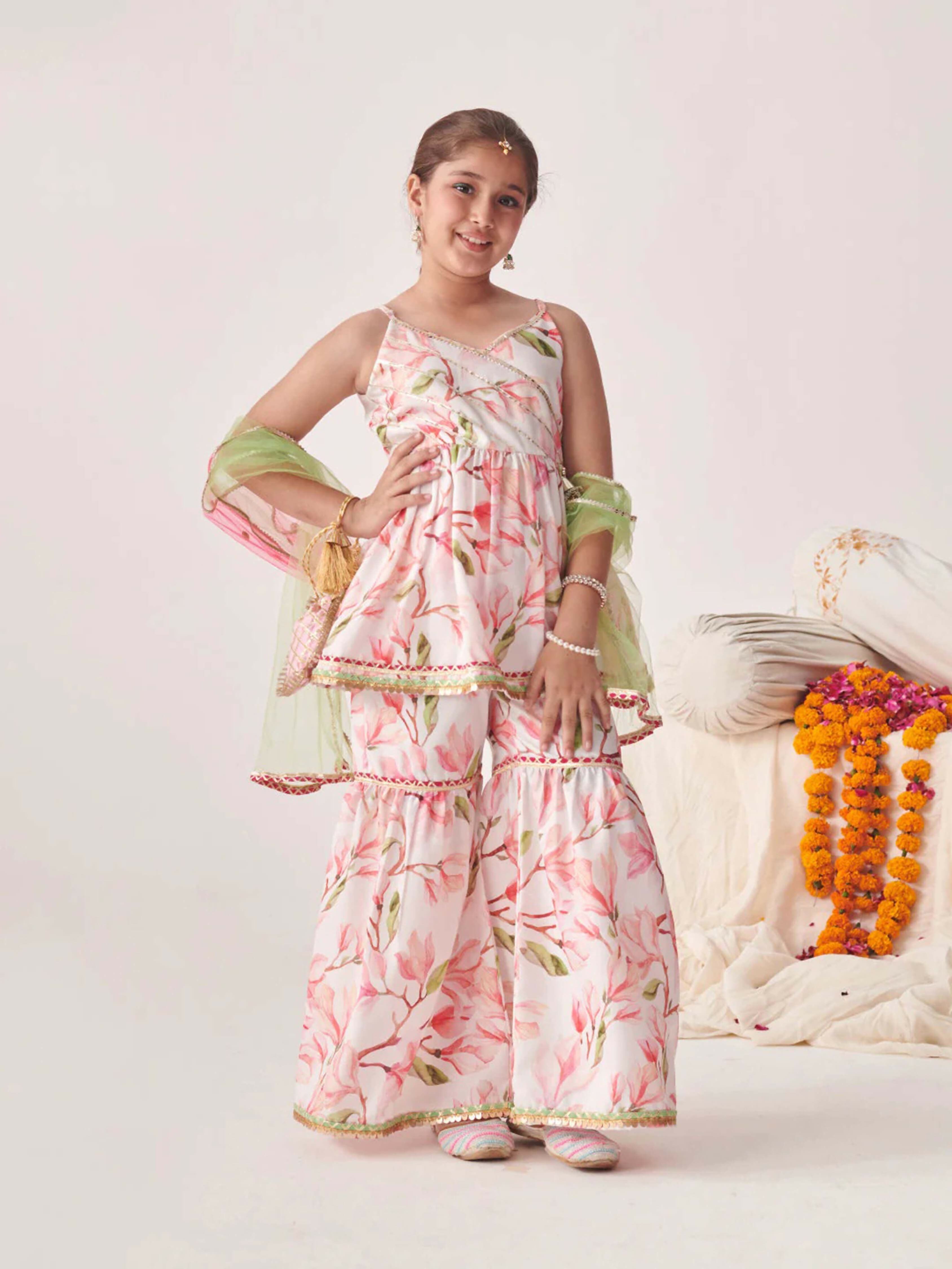 Joban Fashion Girl's Multi Color Sharara Set - Distacart