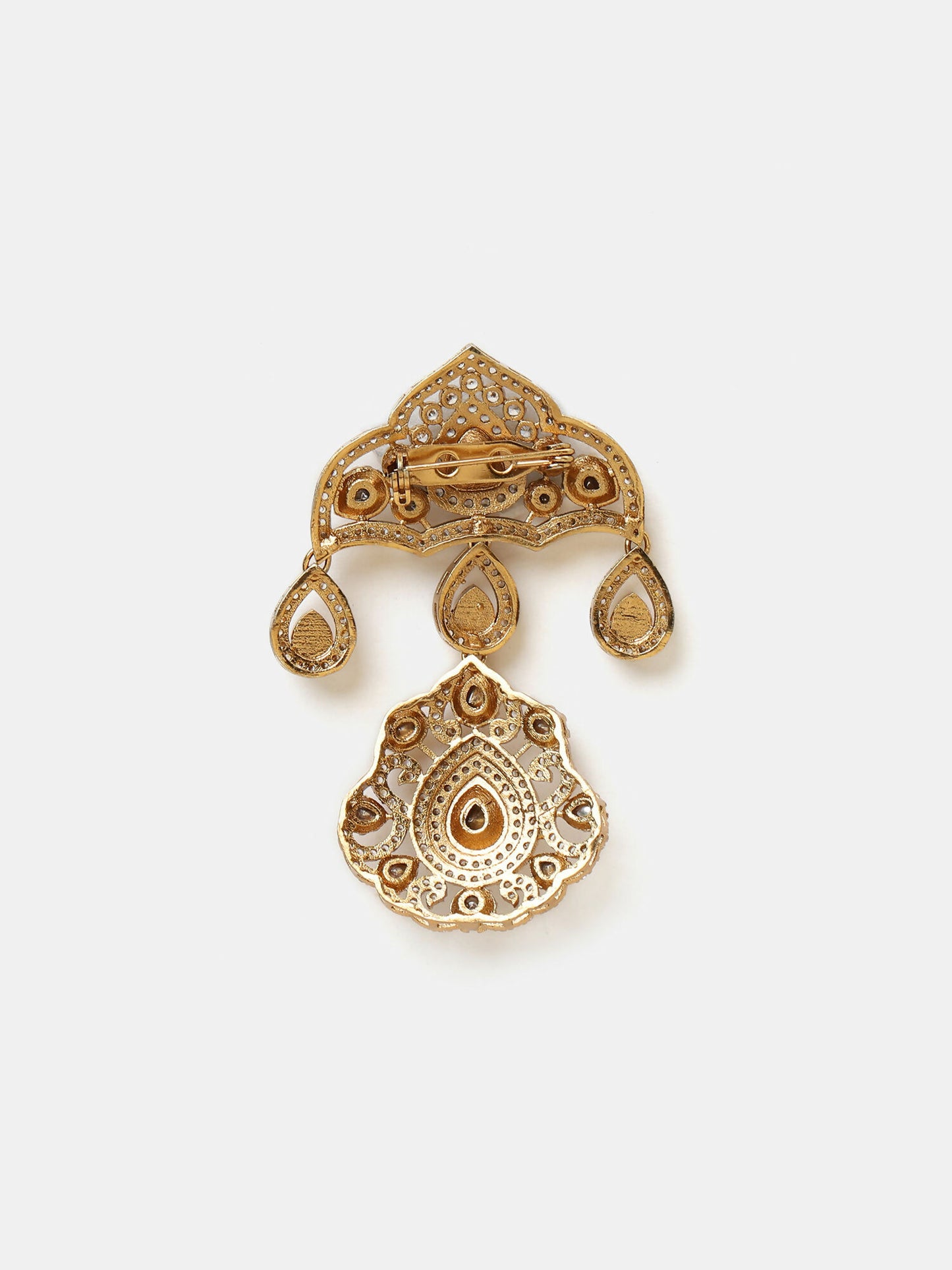 Ruby Raang Chaand Jhoomar Brooch - Distacart