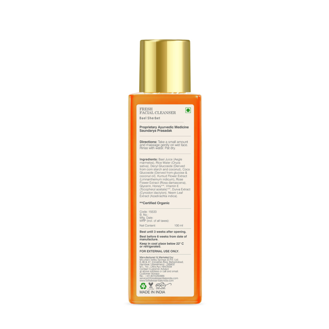 Forest Essentials Fresh Facial Cleanser Bael Sherbet - Distacart