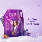 Thumbnail for Vivel Fragrant Body Wash Lavender & Almond Oil Shower Gel Supersaver XL Refill Pouch - Distacart