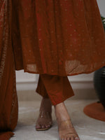 Thumbnail for The52 Women's Beautiful Cotton Fabric Embroidery Work Straight Kurta Pant and Dupatta Set - Distacart