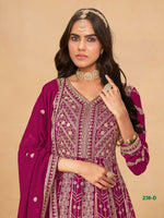 Thumbnail for Anaita Rani Pink Faux Georgette Stitched Anarkali Suit with Heavy Embroidery Work - Distacart