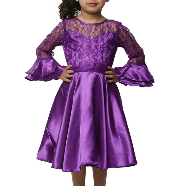 Asmaani Kids Party Wear Stylish Dresses, Perfect for Parties, Functions & Vacations - Purple - Distacart
