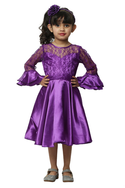 Asmaani Kids Party Wear Stylish Dresses, Perfect for Parties, Functions & Vacations - Purple