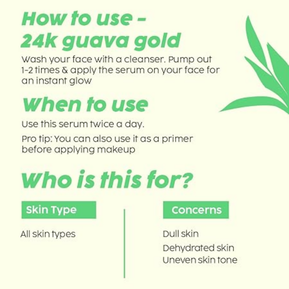 PLIX The Plant Fix Guava Glowy Kit With 24K Gold Dewy Serum & SPF 20 Moisturizer - Distacart