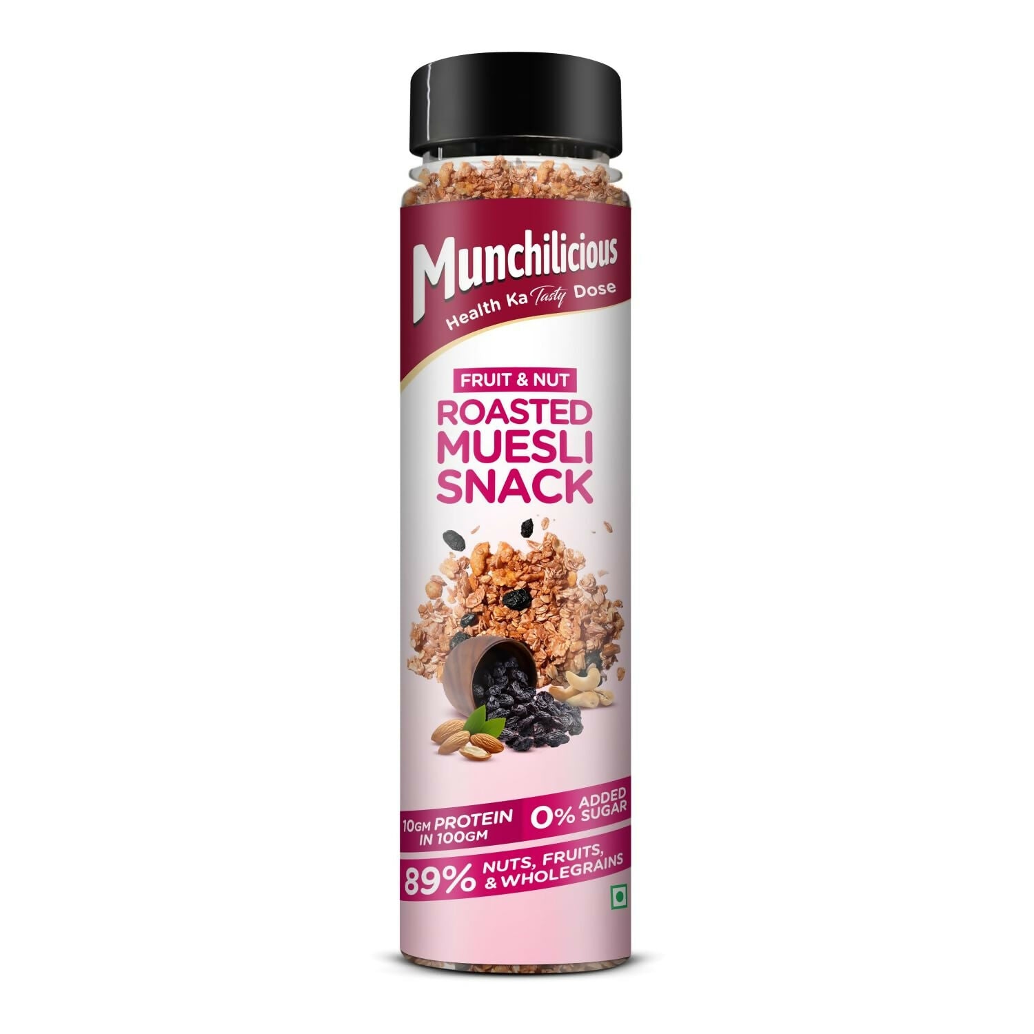 Munchilicious Muesli – Fruit & Nut Roasted Rolled Oats, Raisins, Almonds, Cashews & Peanut Butter - Distacart